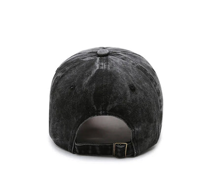 Korean version washed letters spring  denim baseball cap
