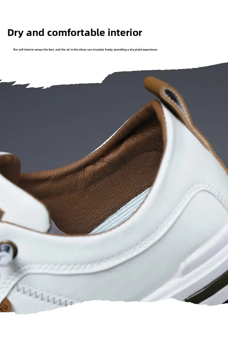 Men's Sporty Casual Leather Panel Shoes