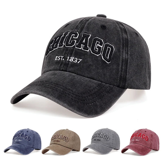 2025 New Korean Chicago Embroidery Baseball Cap