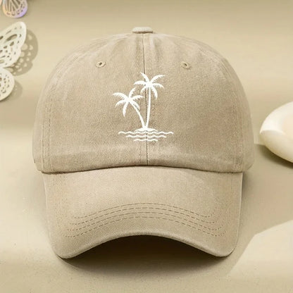 Vintage Palm Tree Print Design Baseball Cap