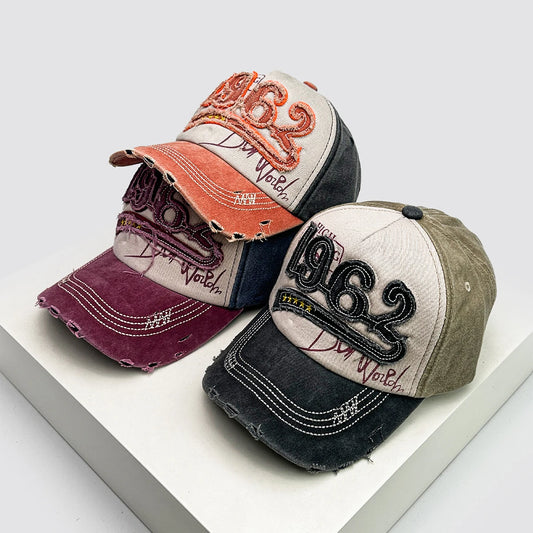 New Unisex PATCH 1962 Letters Broken Style Baseball Hats