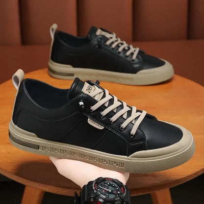 Men's Sporty Casual Leather Panel Shoes