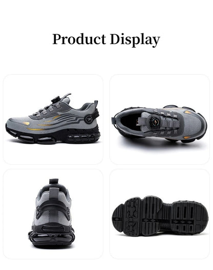 Rotary Buckle Work Sneakers Steel Toe Shoes