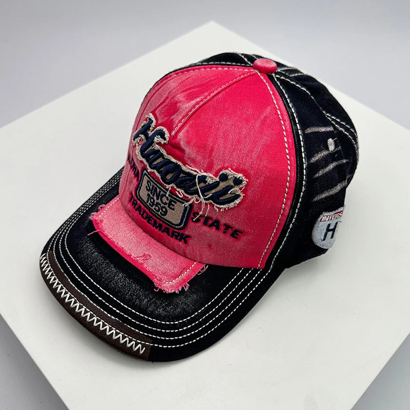 Korean Vintage Washing Men Women Baseball Hats