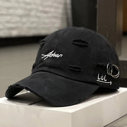 Retro perforated duckbill cap