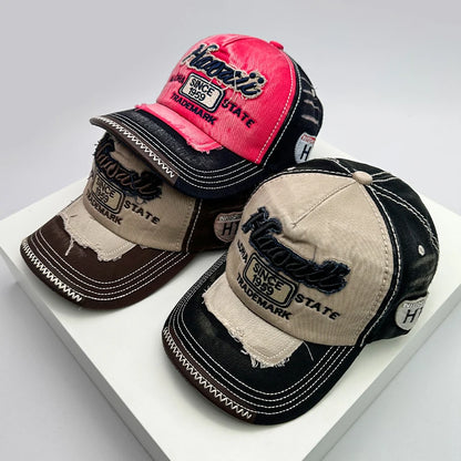 Korean Vintage Washing Men Women Baseball Hats