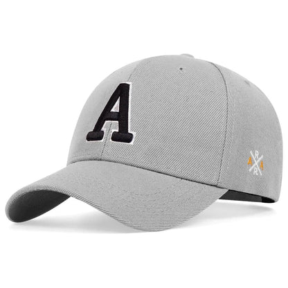 Unisex A Letter Side AR Embroidery Baseball Caps