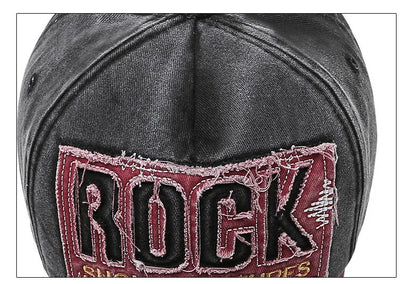 Korean version washed letters spring  denim baseball cap