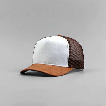 Leather Label Custom Logo Five-panel Suede Baseball Cap
