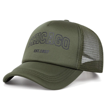 2025 New Korean Chicago Embroidery Baseball Cap