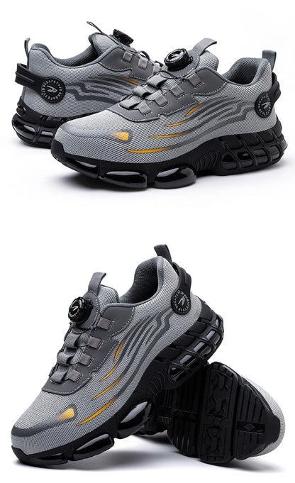 Rotary Buckle Work Sneakers Steel Toe Shoes