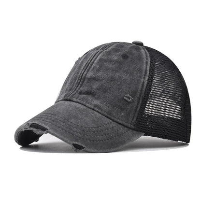 Washed Cotton Mesh Breathable Baseball Cap