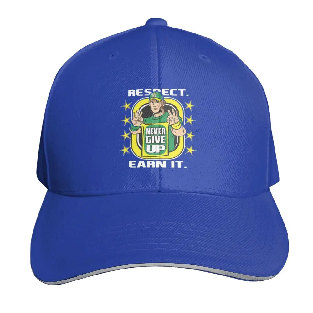 Yellow Wrestling john Cena White Custom Baseball Caps