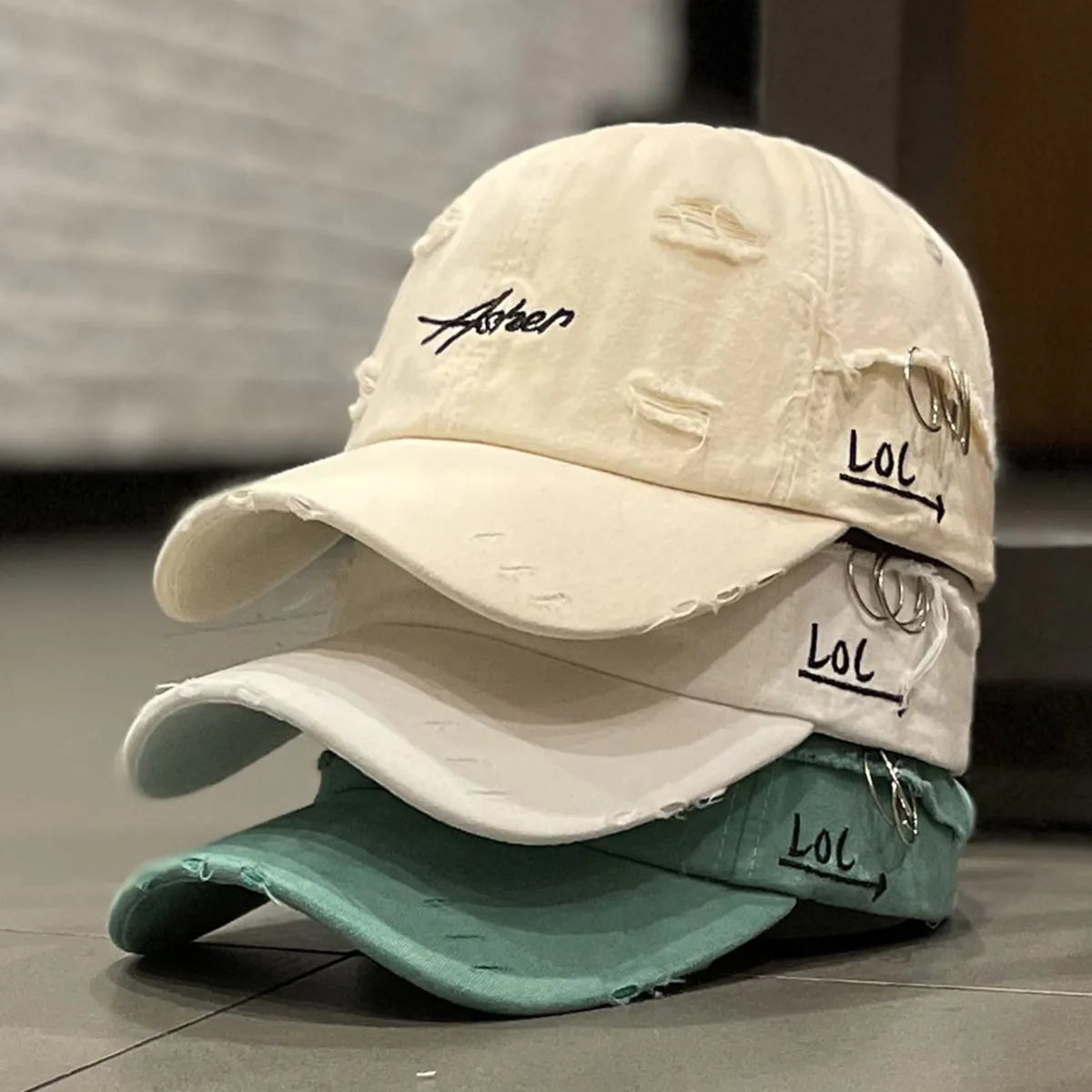 Retro perforated duckbill cap