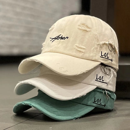 Retro perforated duckbill cap