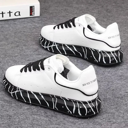 leisure thick-soled women's white shoes