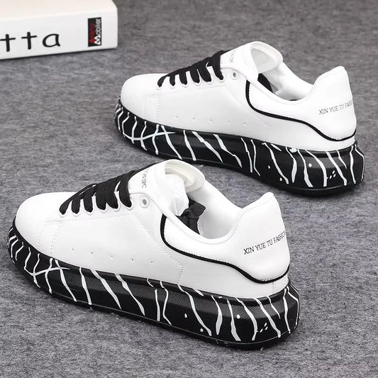 leisure thick-soled women's white shoes