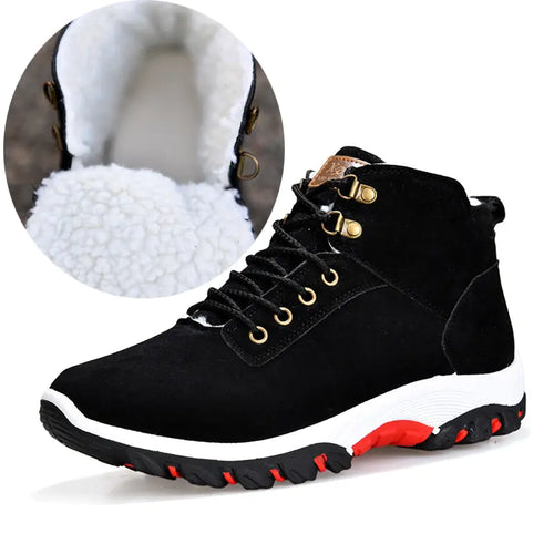 Men's Winter Boots, Warm Plush Casual Shoes