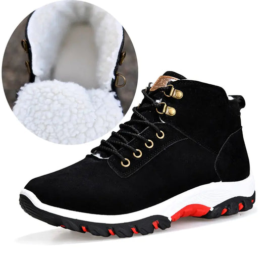 Men's Winter Boots, Warm Plush Casual Shoes