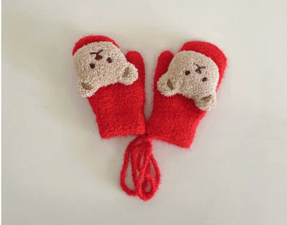 Thick Plush Winter Gloves for Boys Ages 1-4