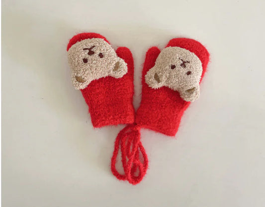 Thick Plush Winter Gloves for Boys Ages 1-4