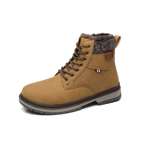 Ahico Men Snow Boots Winter Warm Lining Hiking Shoes Outdoor Walking Boot for Cold Weather