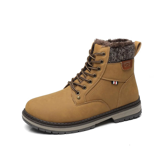 Ahico Men Snow Boots Winter Warm Lining Hiking Shoes Outdoor Walking Boot for Cold Weather