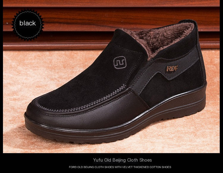 Warm High-Top Cotton Shoes for Men - Winter Style