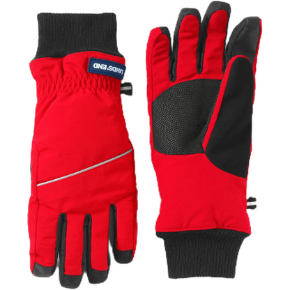 Lands End Womens Squall Winter Gloves Bright Cherry