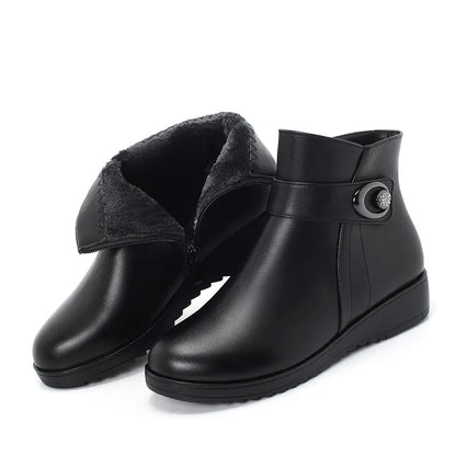 Winter Wool Non-Slip Flat Cotton Shoes for Women