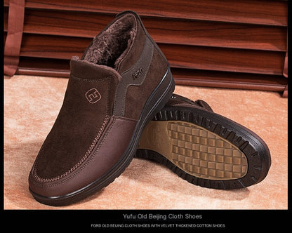 Warm High-Top Cotton Shoes for Men - Winter Style