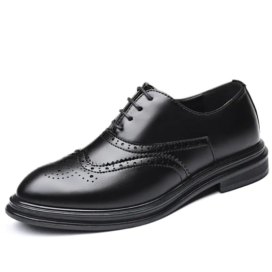 Men's Business Leather Brogue Shoes for Autumn & Winter