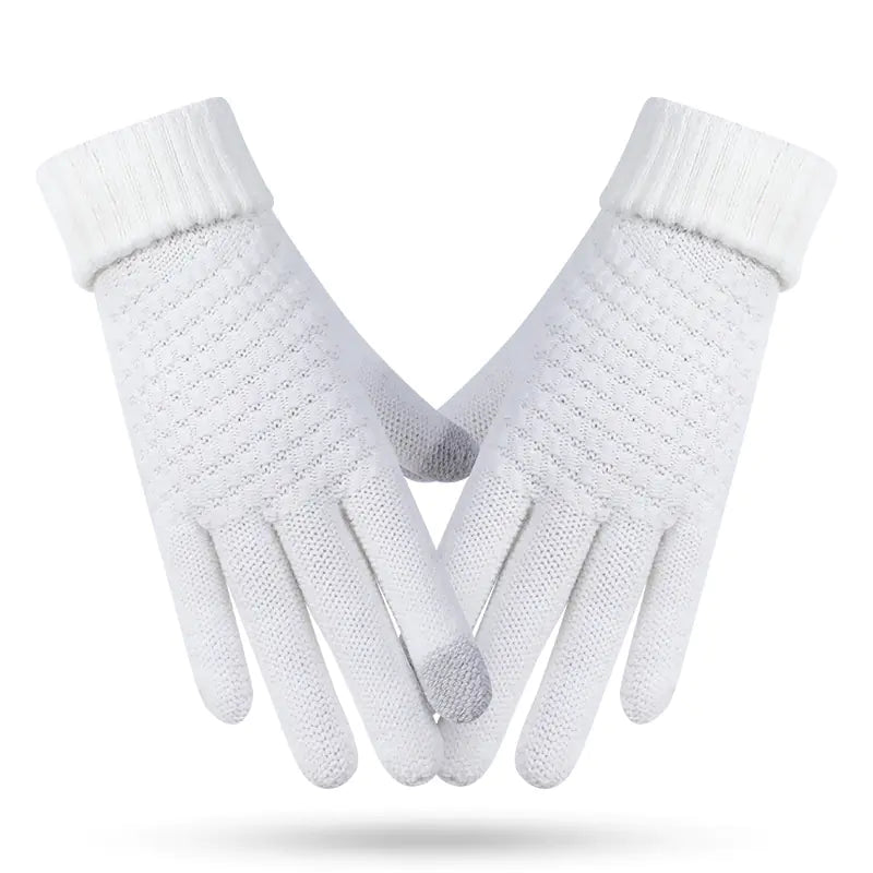 Warm Knitted Plus Velvet Winter Gloves for Couples