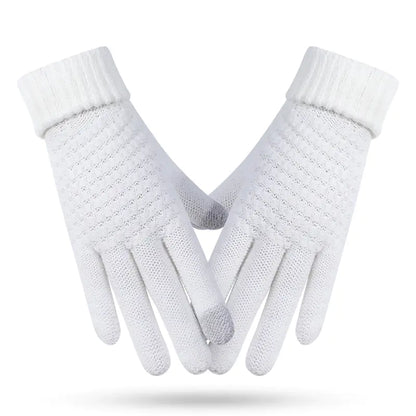 Warm Knitted Plus Velvet Winter Gloves for Couples