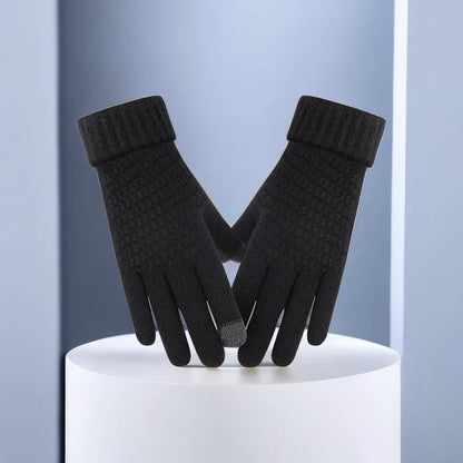 Warm Knitted Plus Velvet Winter Gloves for Couples