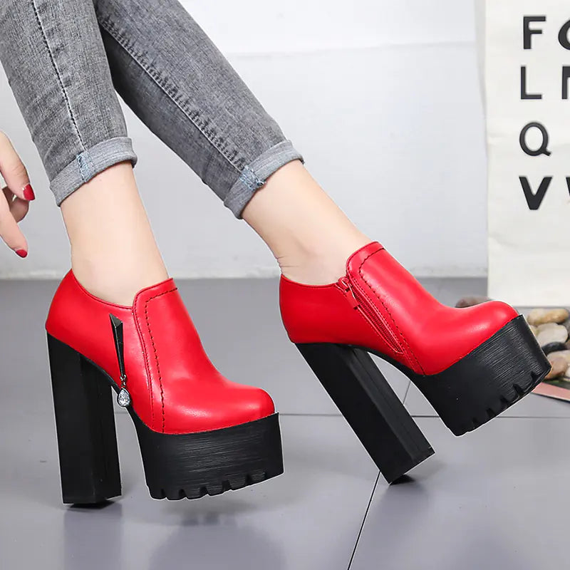 New Autumn Winter High Heel Platform Shoes for Women