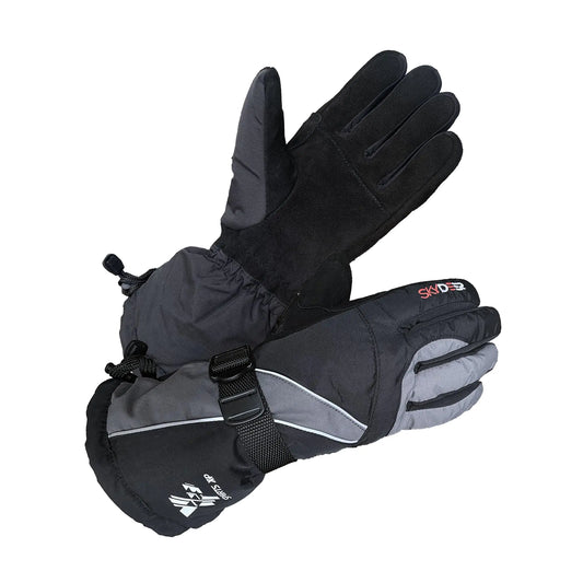 SKYDEER Skiing Gloves for Men and Women Waterproof Deerskin Suede Winter Gloves for Cold Weather Work (SD8751T/M)